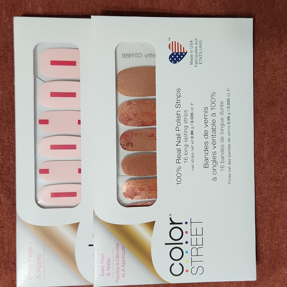Color Street lot of 2 pink designs